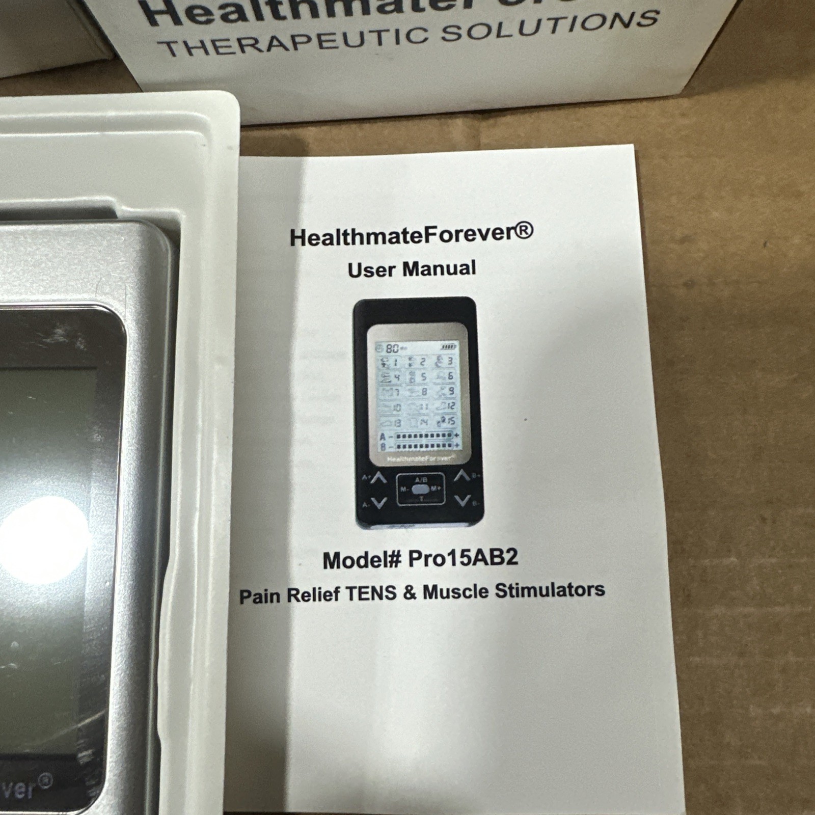 HealthmateForever Pro 15AB2 Pain Relief TENS & Muscle Stimulator 15 Modes NEW