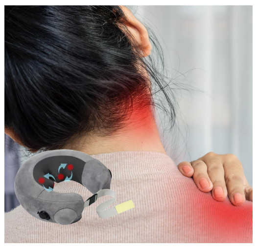 Travelmall Switzerland Multi-Functional Pillow, 6D Rolling Massager