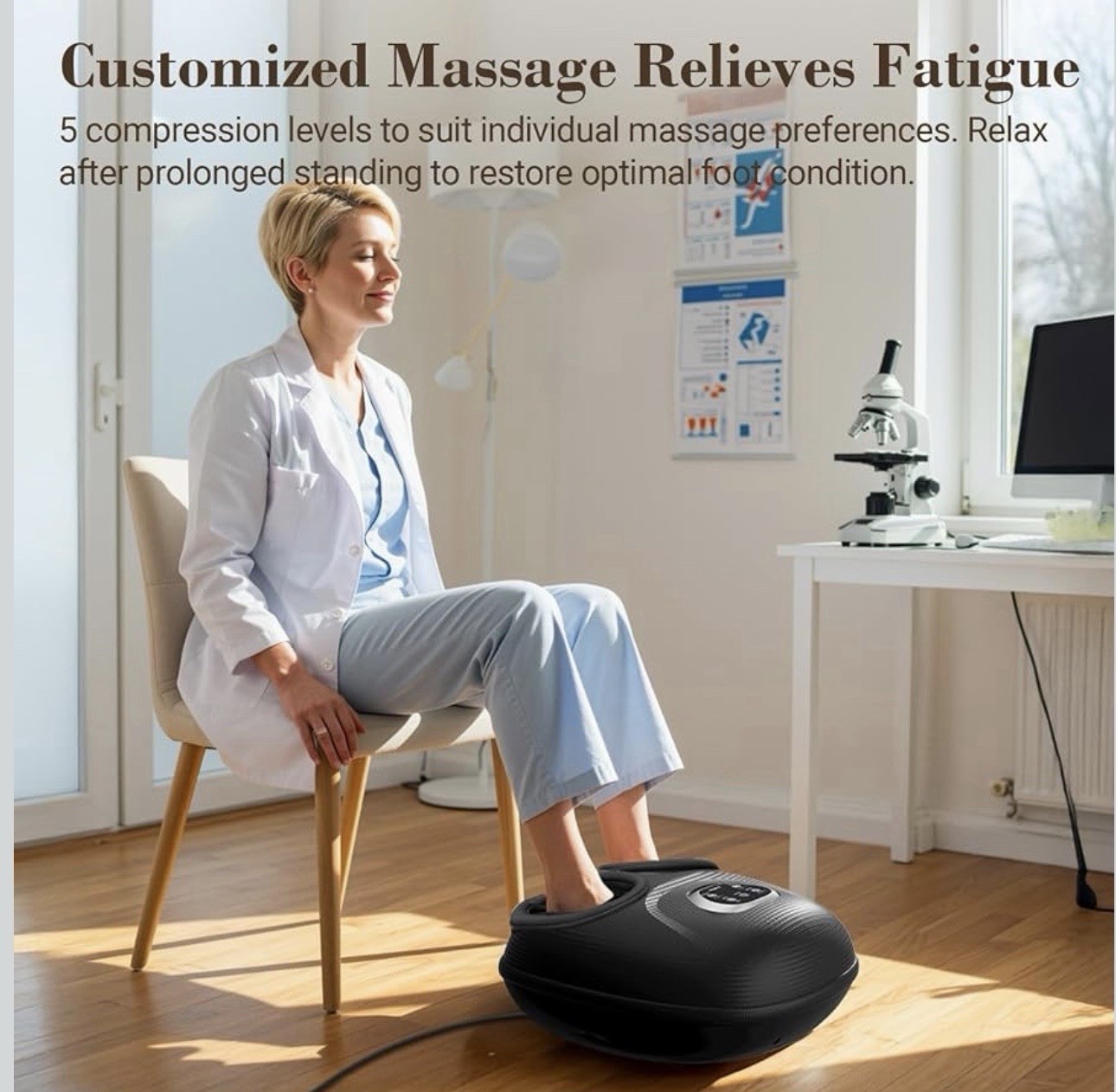 CuPiLo Foot Massager with Heat, Shiatsu Foot Massager Machine