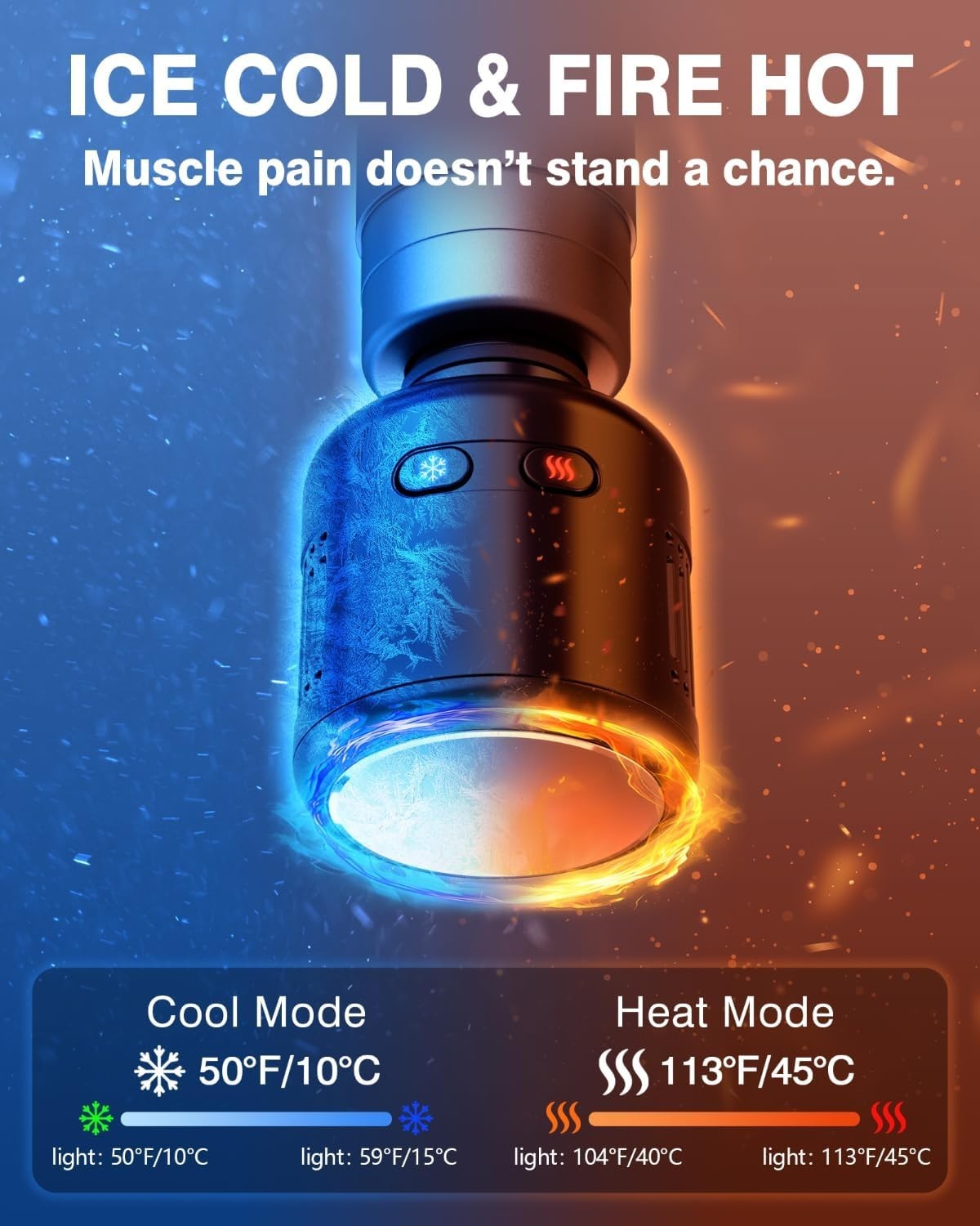 cotsoco Massage Gun with Heat and Cold Therapy, Full-Metal Handheld Electric …