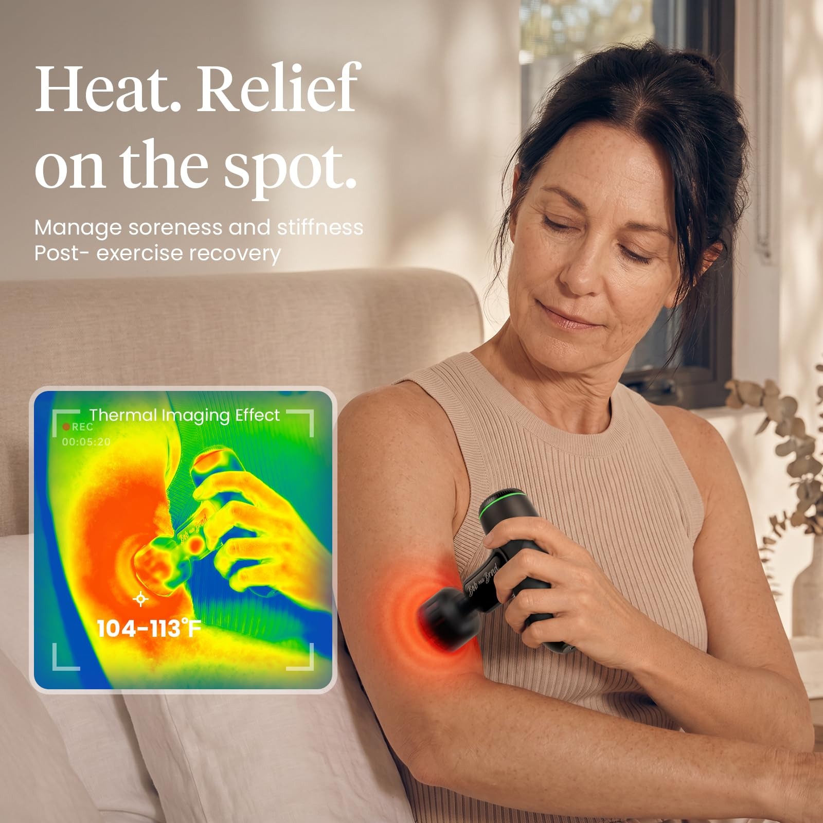 Q2 Ultra Max Mini Massage , Deep Tissue Back Handheld Massager with Heat Ther…