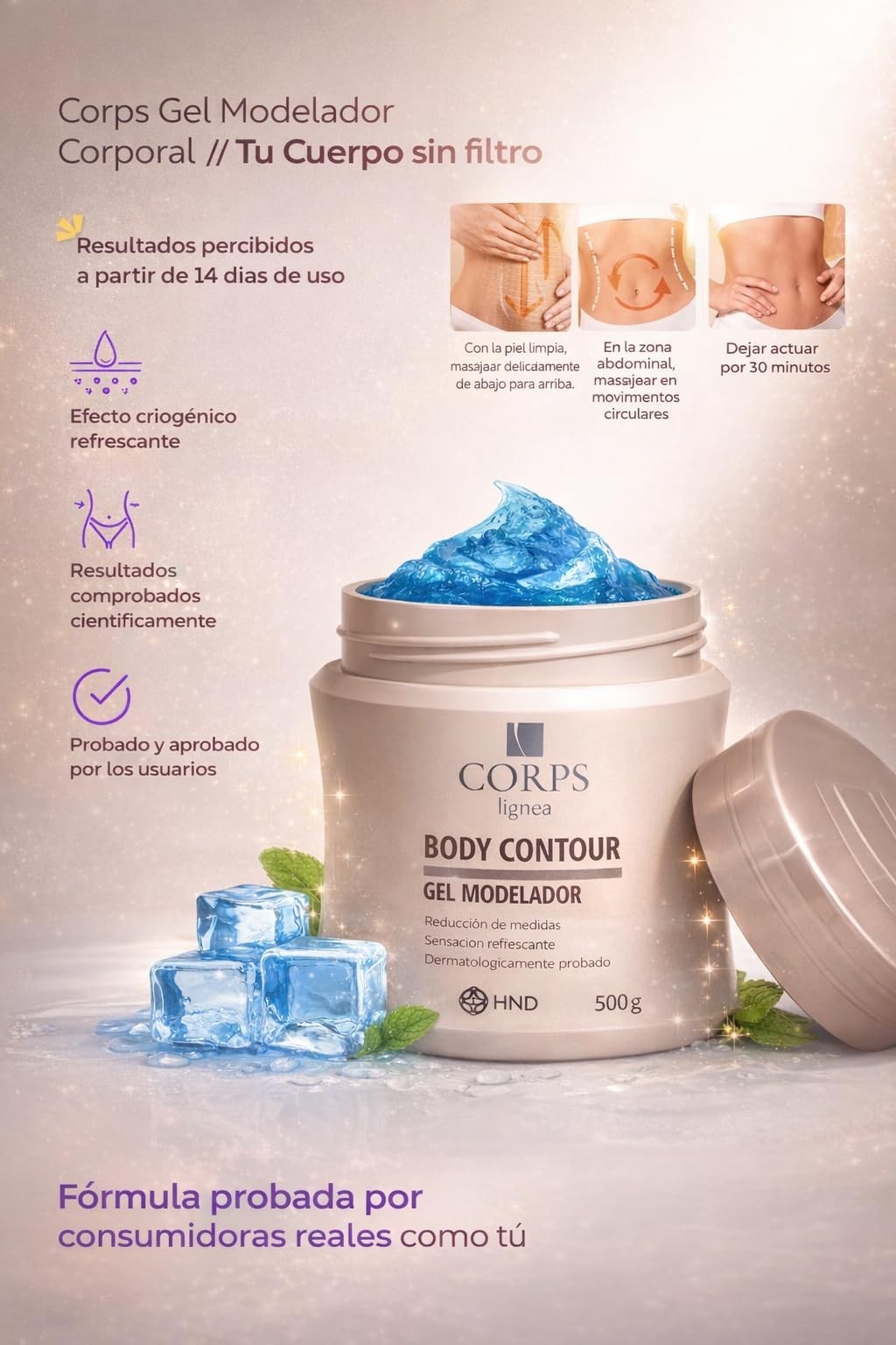 Body Contour Gel – Anti-Cellulite & Firming Formula for Legs, Abdomen, Arms & Bu