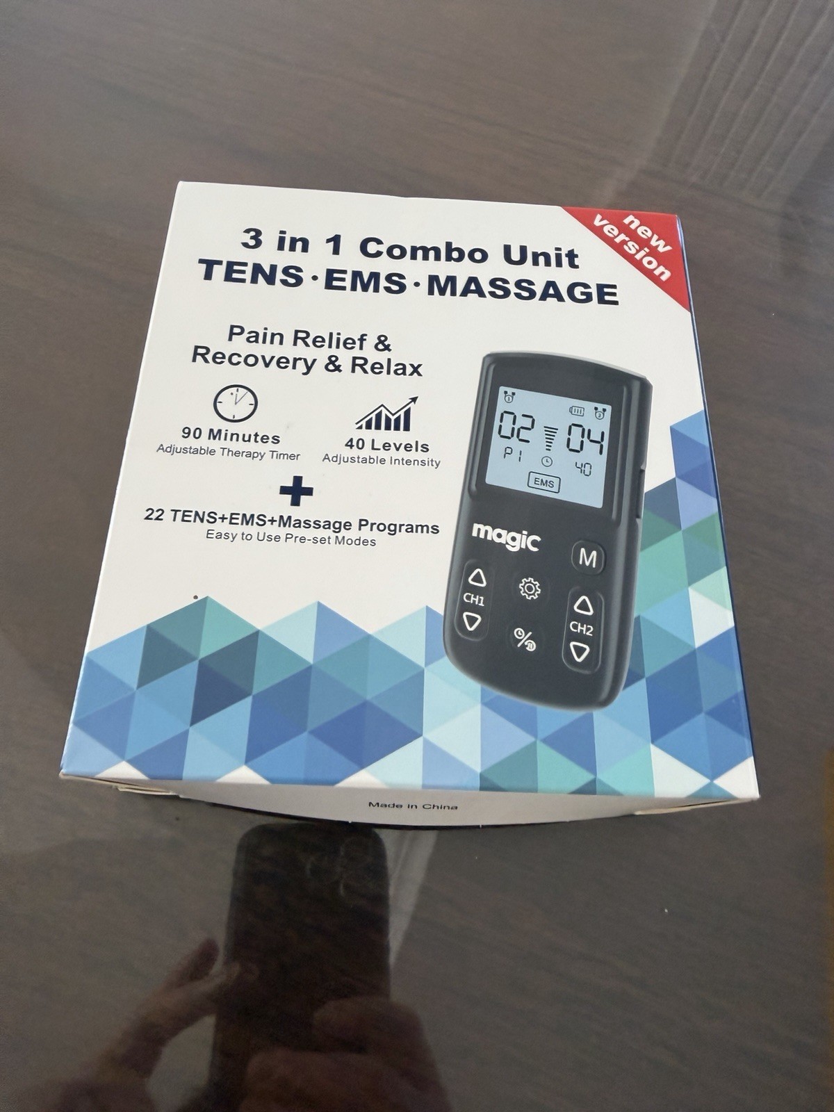 Tens Unit Muscle Stimulator, Combo Electrotherapy Device