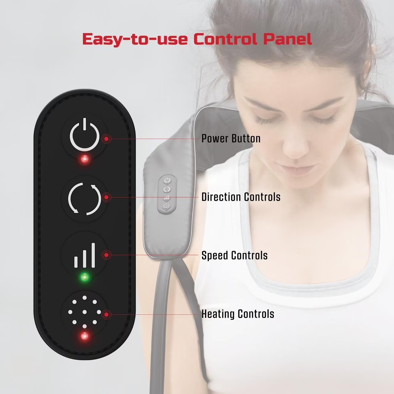 FitRx Shiatsu Pro Shiatsu Back and Neck Massager, Cordless Heated Neck and Shoul