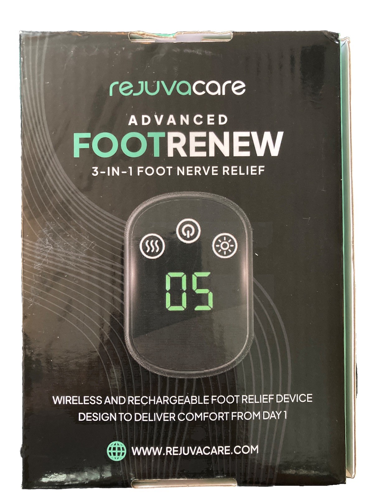 NEW Rejuvacare Advanced FootRenew 3-in-1 Foot Nerve Relief Wireless Rechargeable