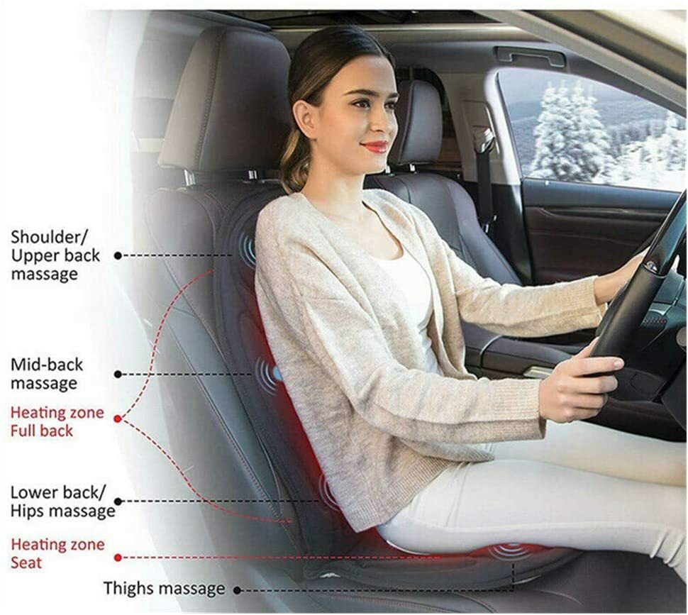 8 Mode Massage Seat Cushion Electric Back Neck Massager Chair Mat Home Car Pad