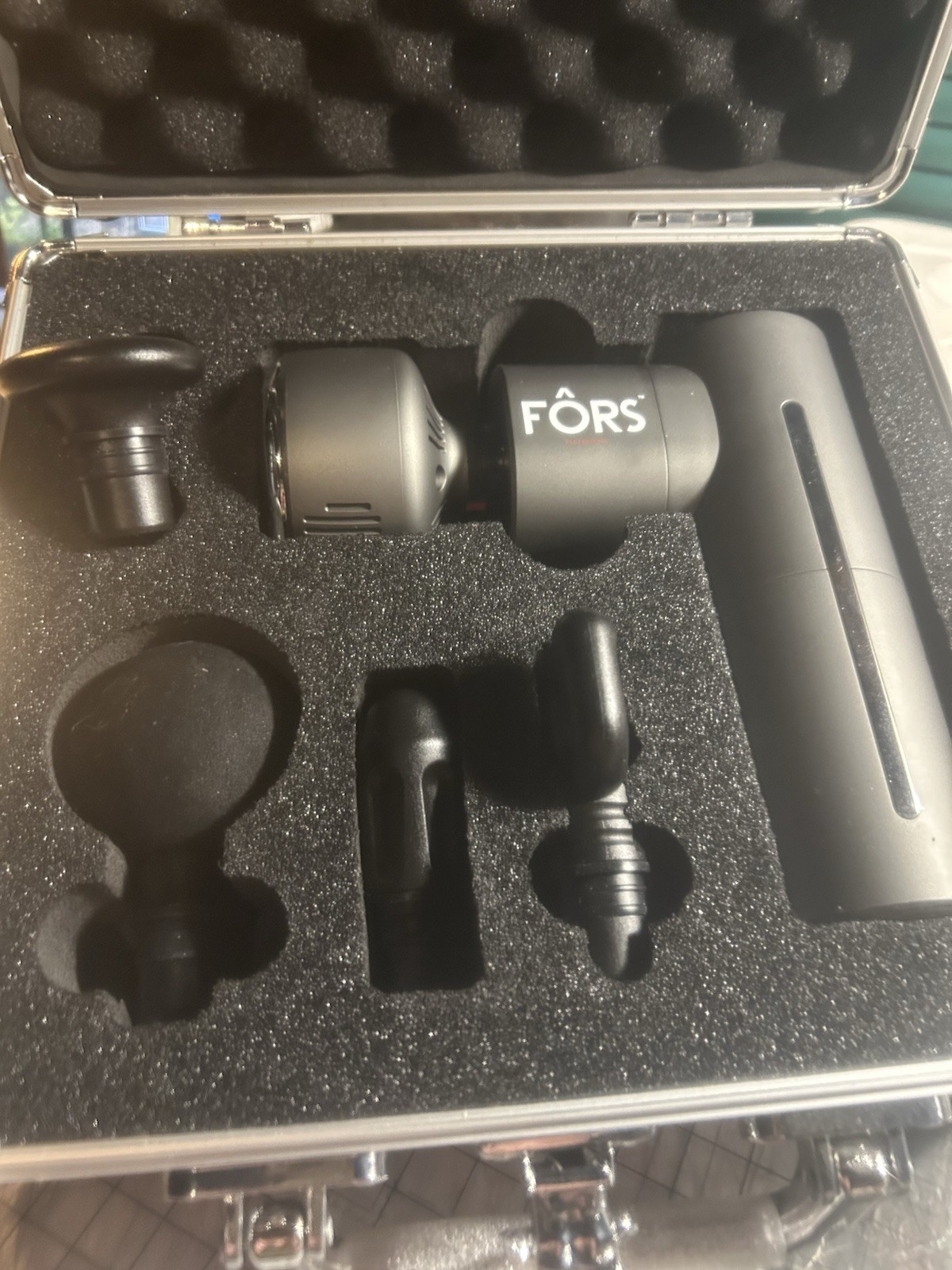 FORS Cryo-Thermo Massager. 5 Massage Heads With Charging Cable And Carrying Case