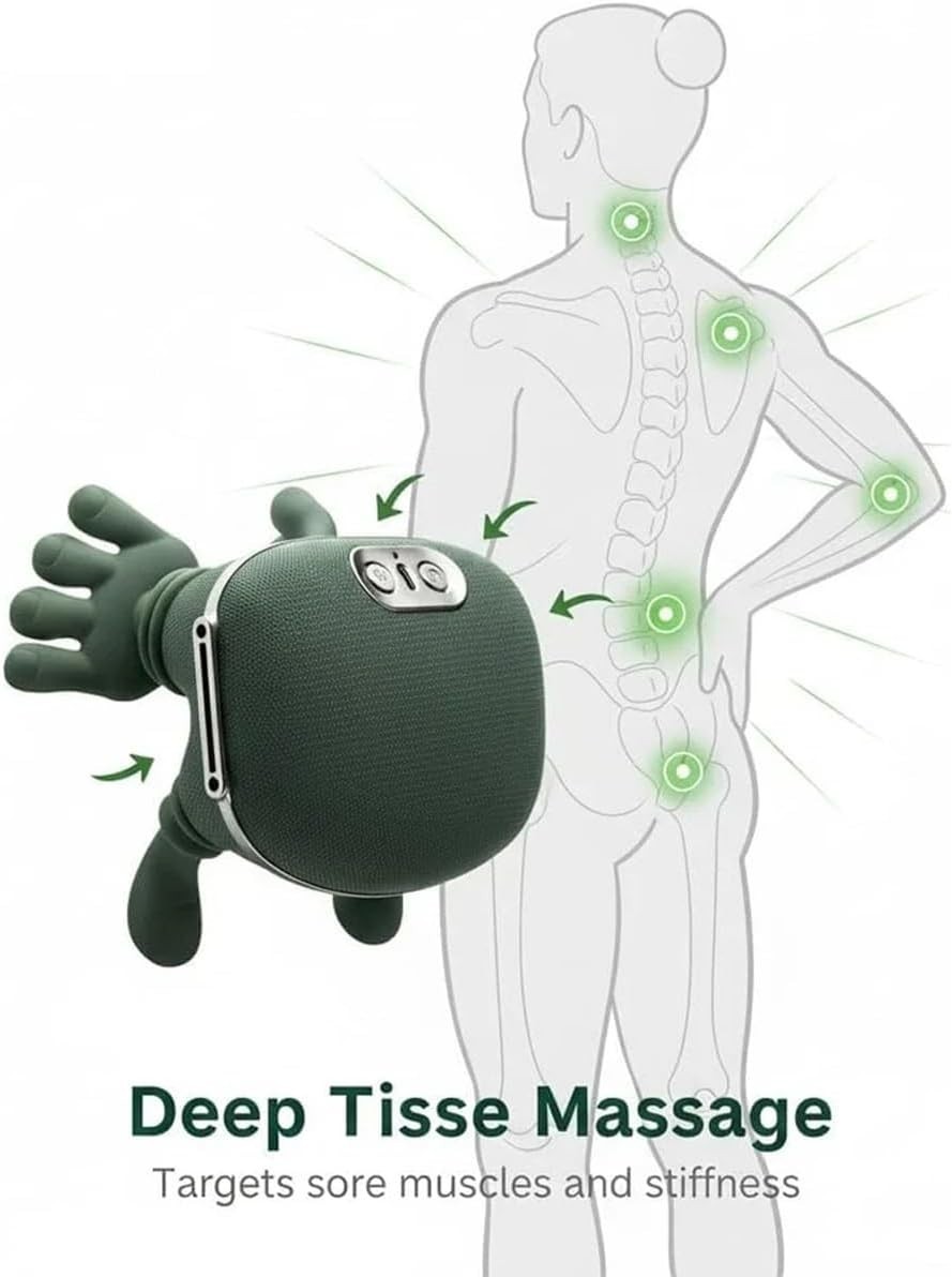 Portable Cervical Neck Massager Cordless Bionic Heating Massager Shoulder Relief