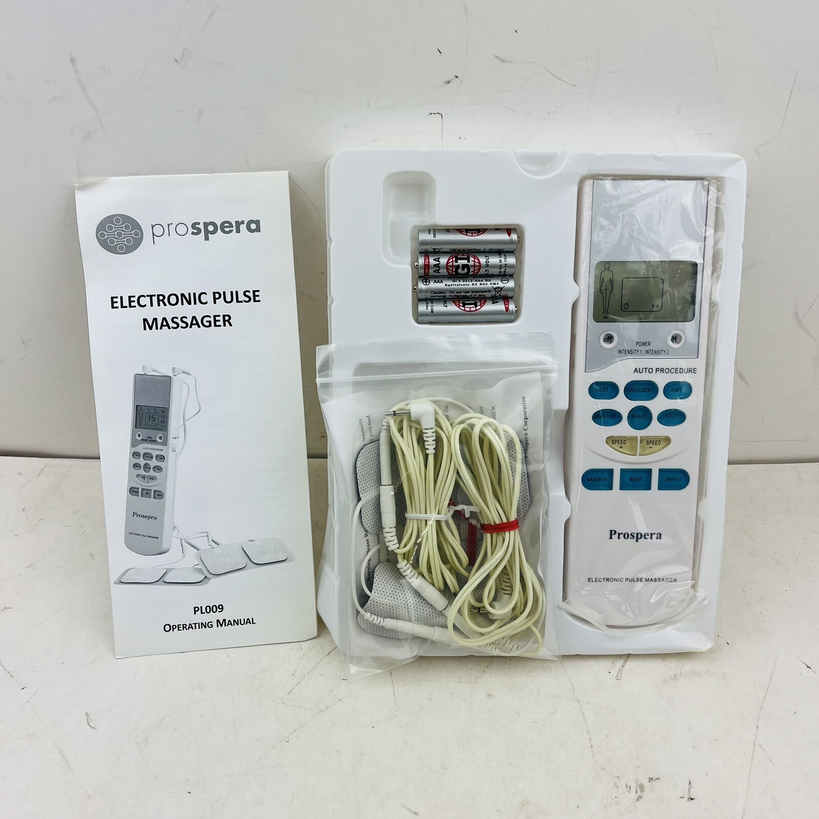 Prospera Electronic Pulse Massager And Tens Therapy LCD Display