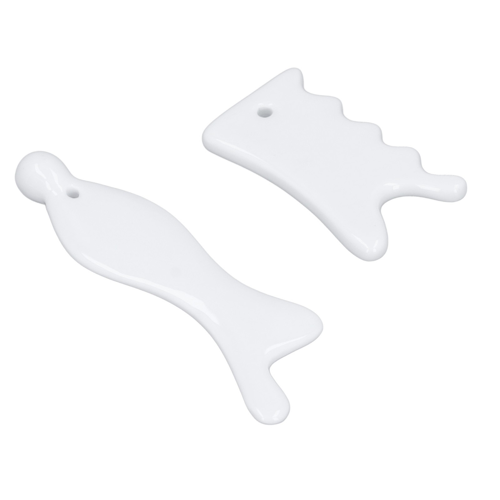 Guasha Massage Tool Improve Circulation 2pcs Ceramic Gua Sha Facial Tools For