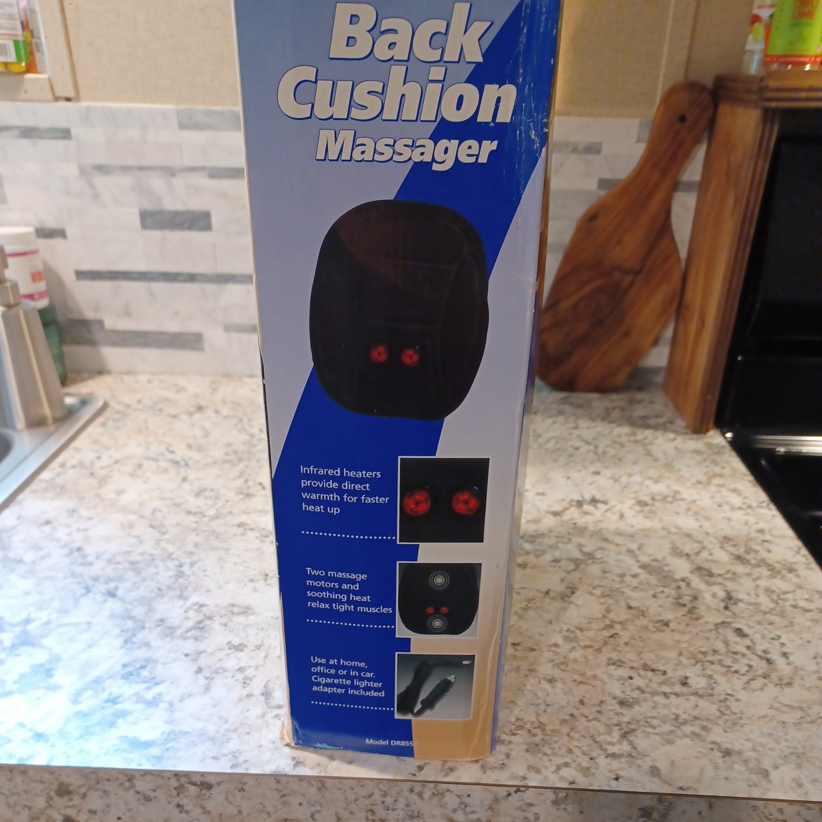 Dr. Scholls Back cushion Massager With Heat car adapter included never used