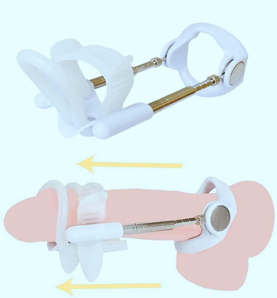 White Penile Traction Device Effective Penile Enlargement Stretching Exercise Ki