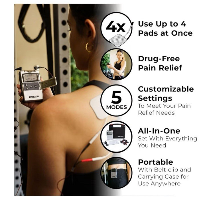 New TENS 7000 9volt Battery Powered Tens Unit Muscle Stimulator Back Pain Relief