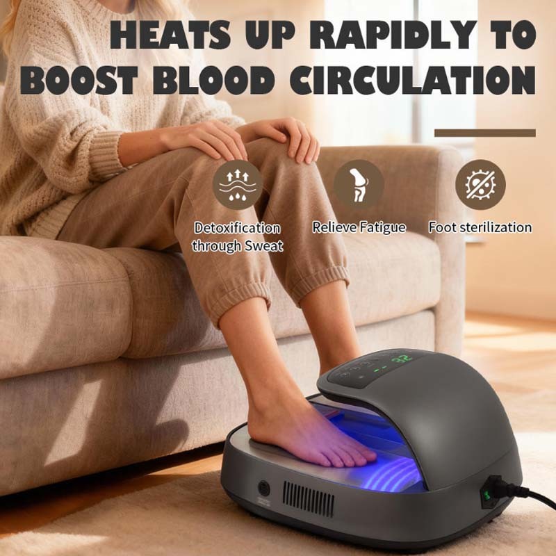 New Terahertz Foot Massager with Red Blue Light Heating Therapy Belt