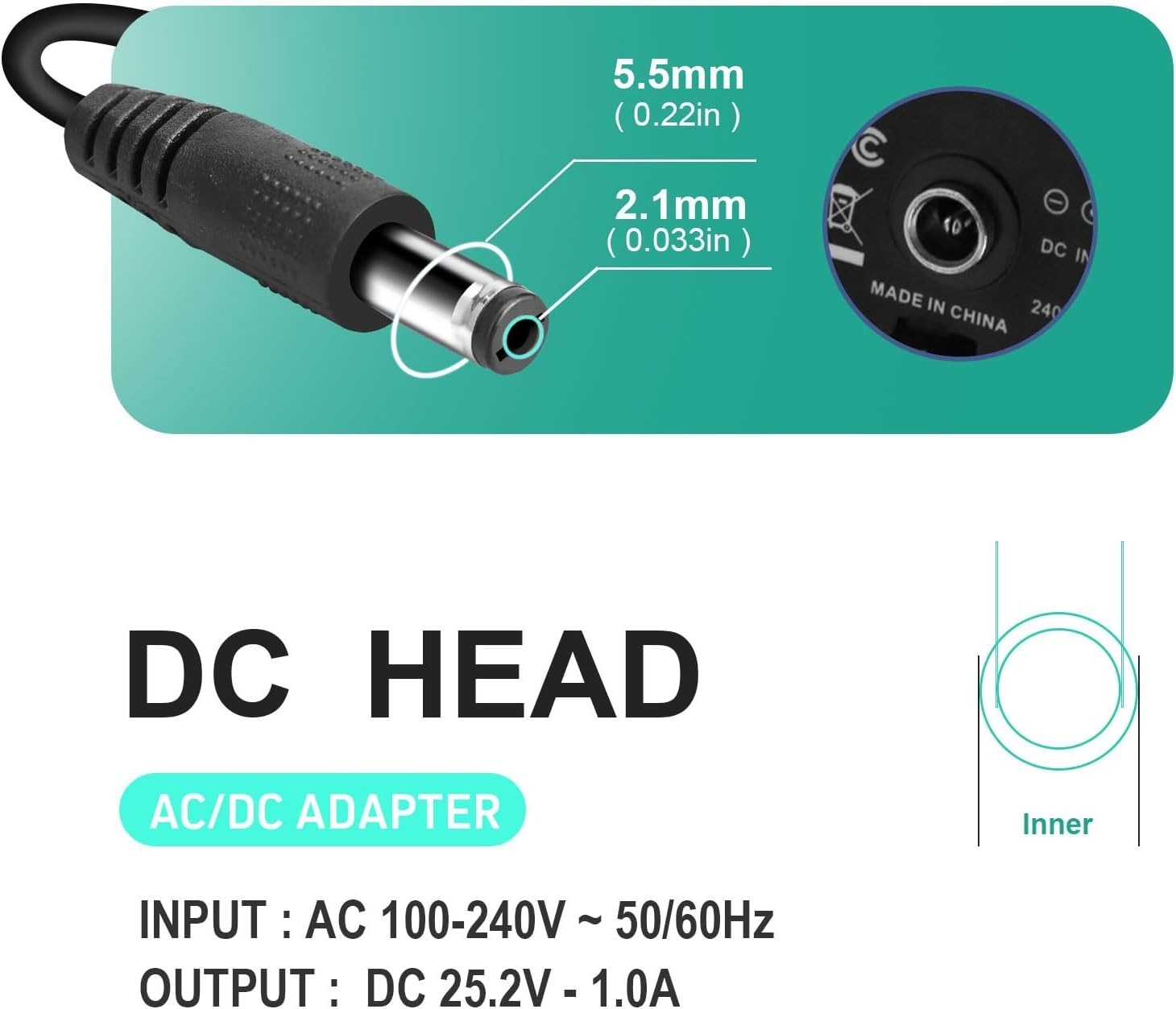 Efficient 24V Massage Gun Charger: Compact and Listed for Ultimate Safety
