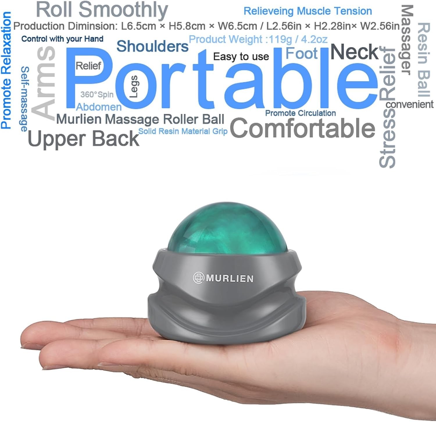 Portable Green Massage Ball – Ideal for Muscle Recovery & Stress Relief Anywhere