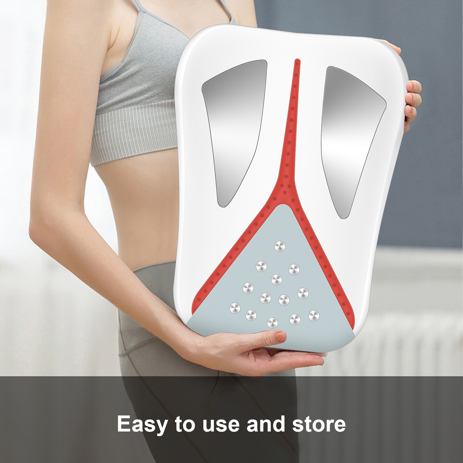 Electric Back Waist Massager Tens Unit with Heated Pulsed Therapy Pain Relief