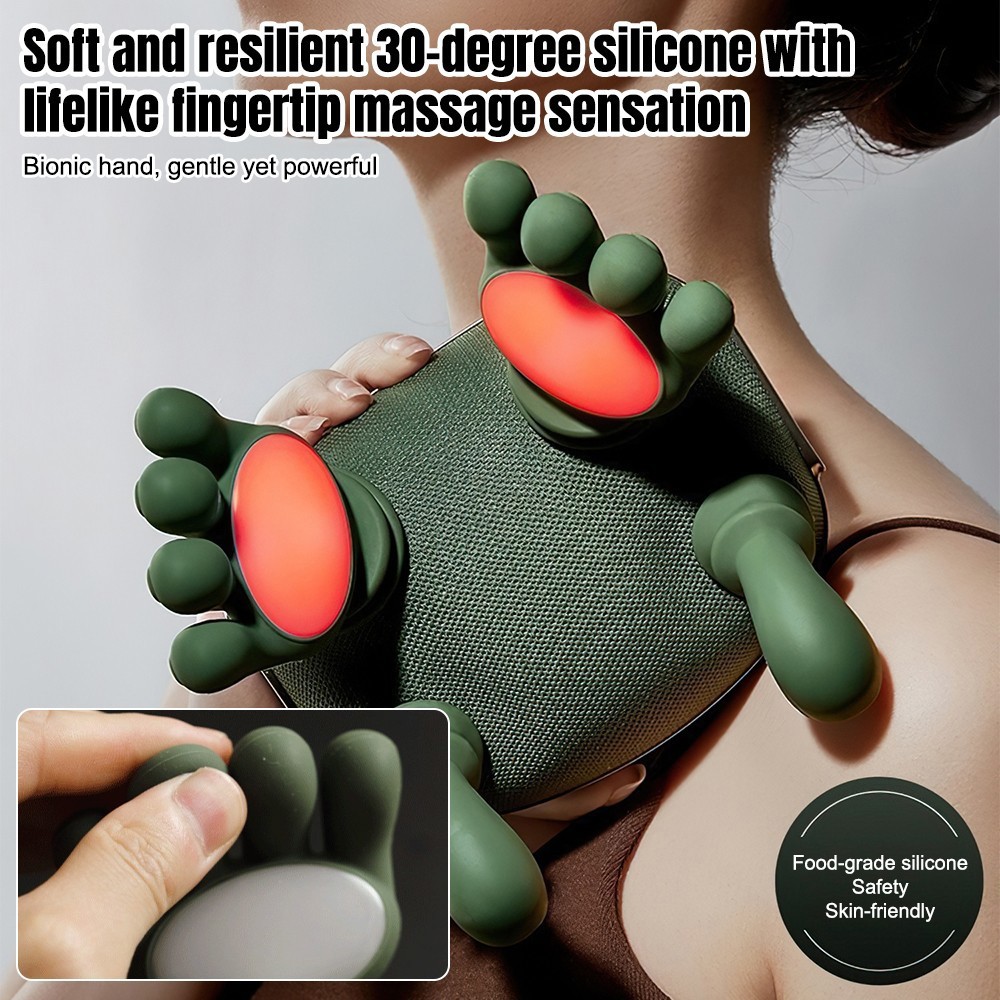 Electric Neck & Shoulder Massager with Heat Shiatsu 4D Kneading Pain Relief USA