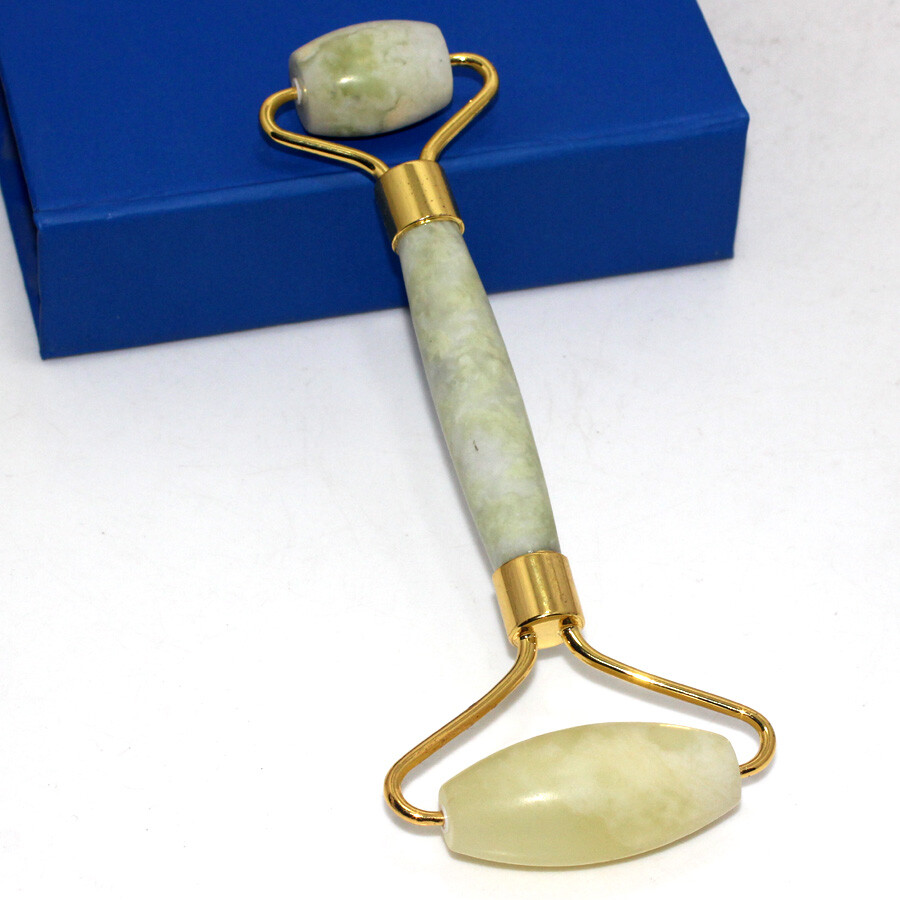 Natural Rose Quartz and More Natural Gemstones Face Skin Roller Gua Sha