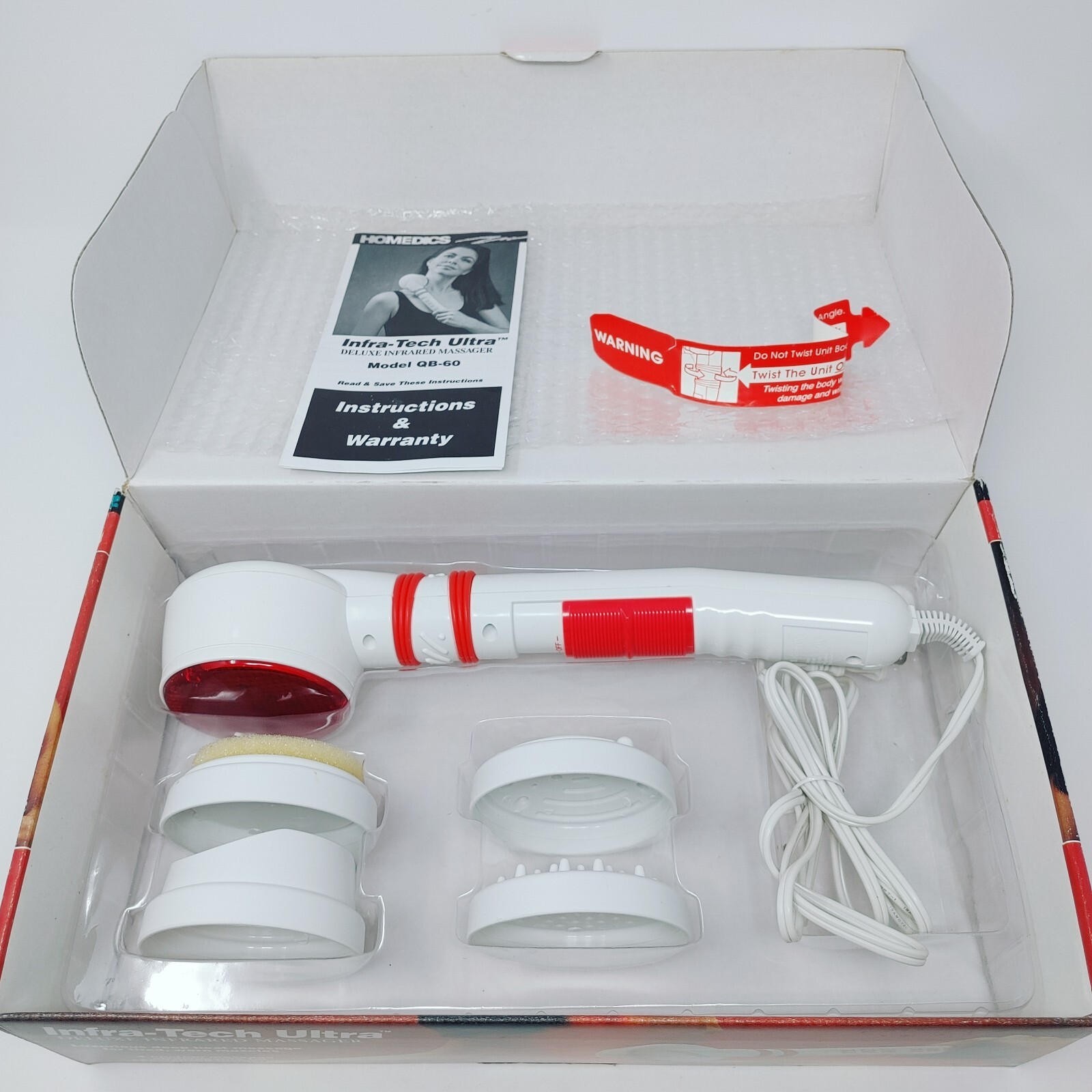 Homedics Infra-Tech Ultra Deluxe Infrared Handheld Wand Massager QB-60 – Tested