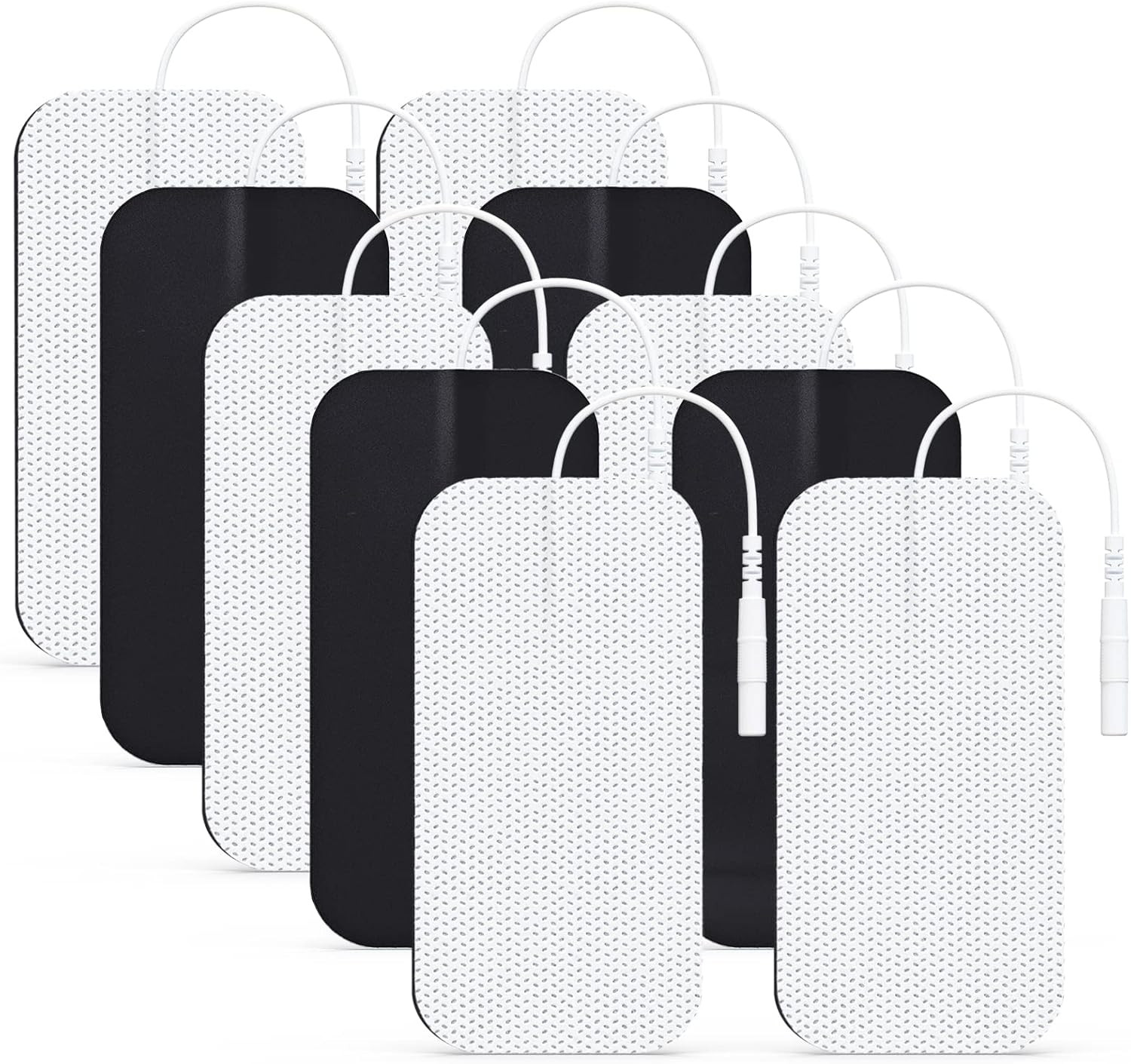 AUVON TENS Unit Pads 2″X4″ 10 Pcs, 3Rd Gen Latex-Free Rectangular Replacement Pa