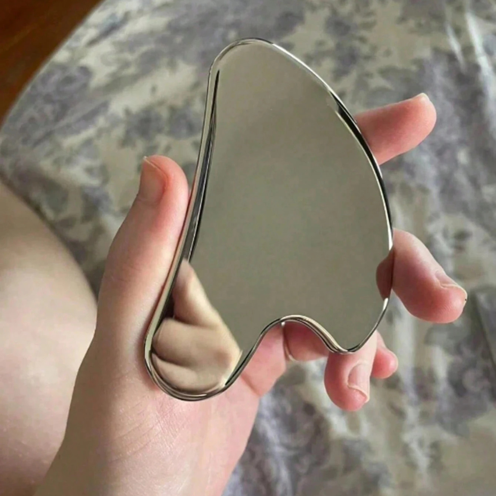 Stainless Steel Gua Sha Tool Face Massager Scraper Lymphatic Drainage Sculpting