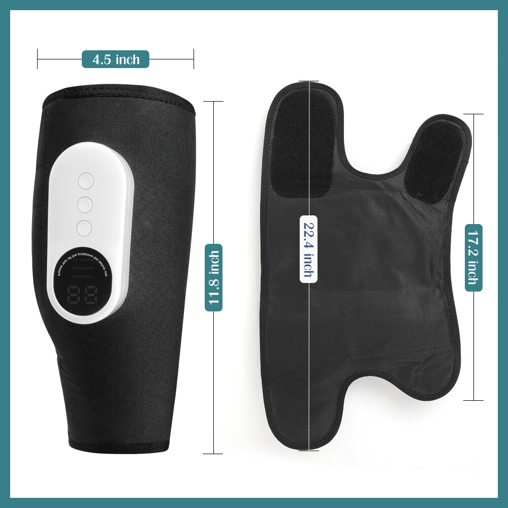 3 Modes Air Compression Leg Massager with Heat for Foot Calf Thigh / Knee