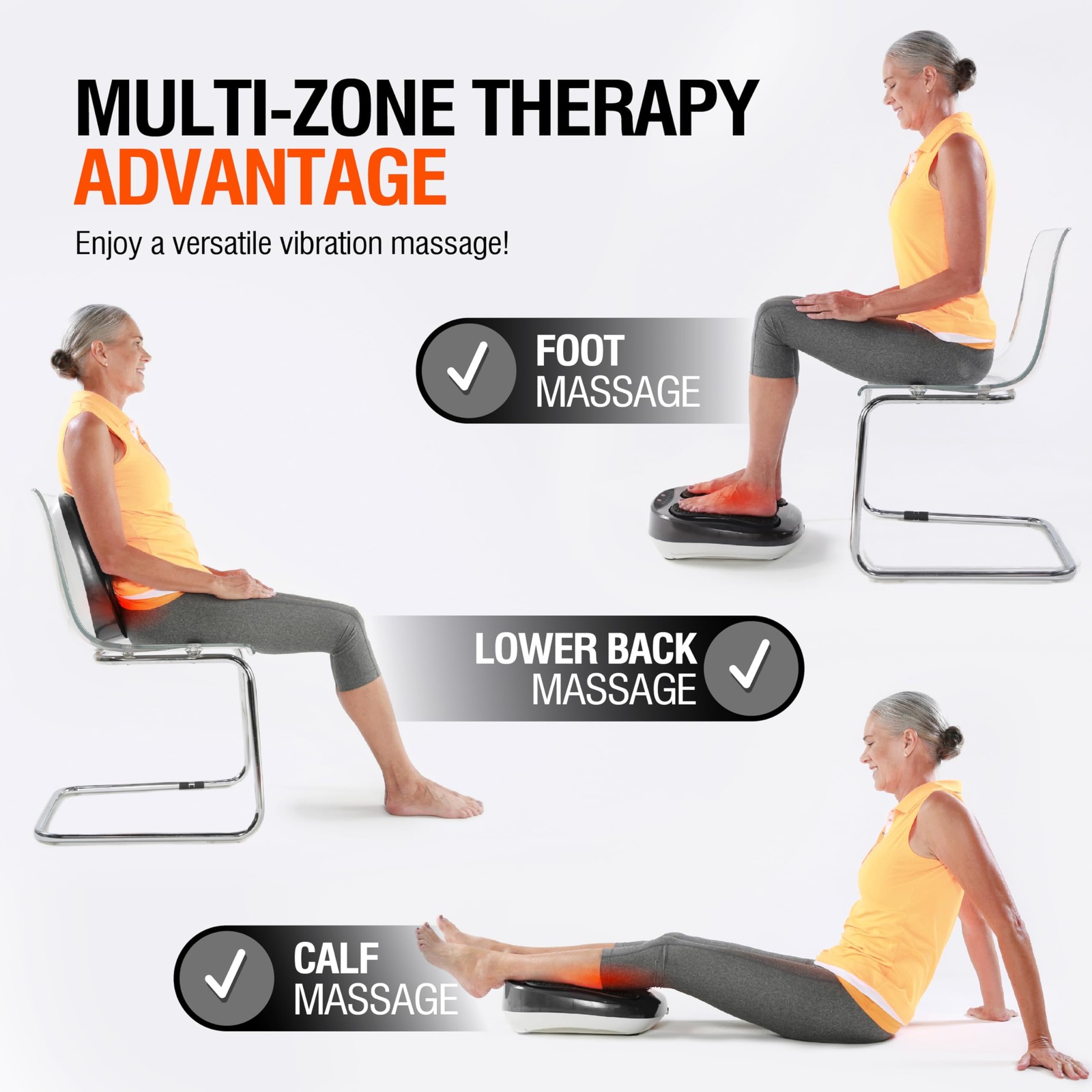 Power Legs Electric Foot Massager Machine with Remote Control, Adjustable Spe…
