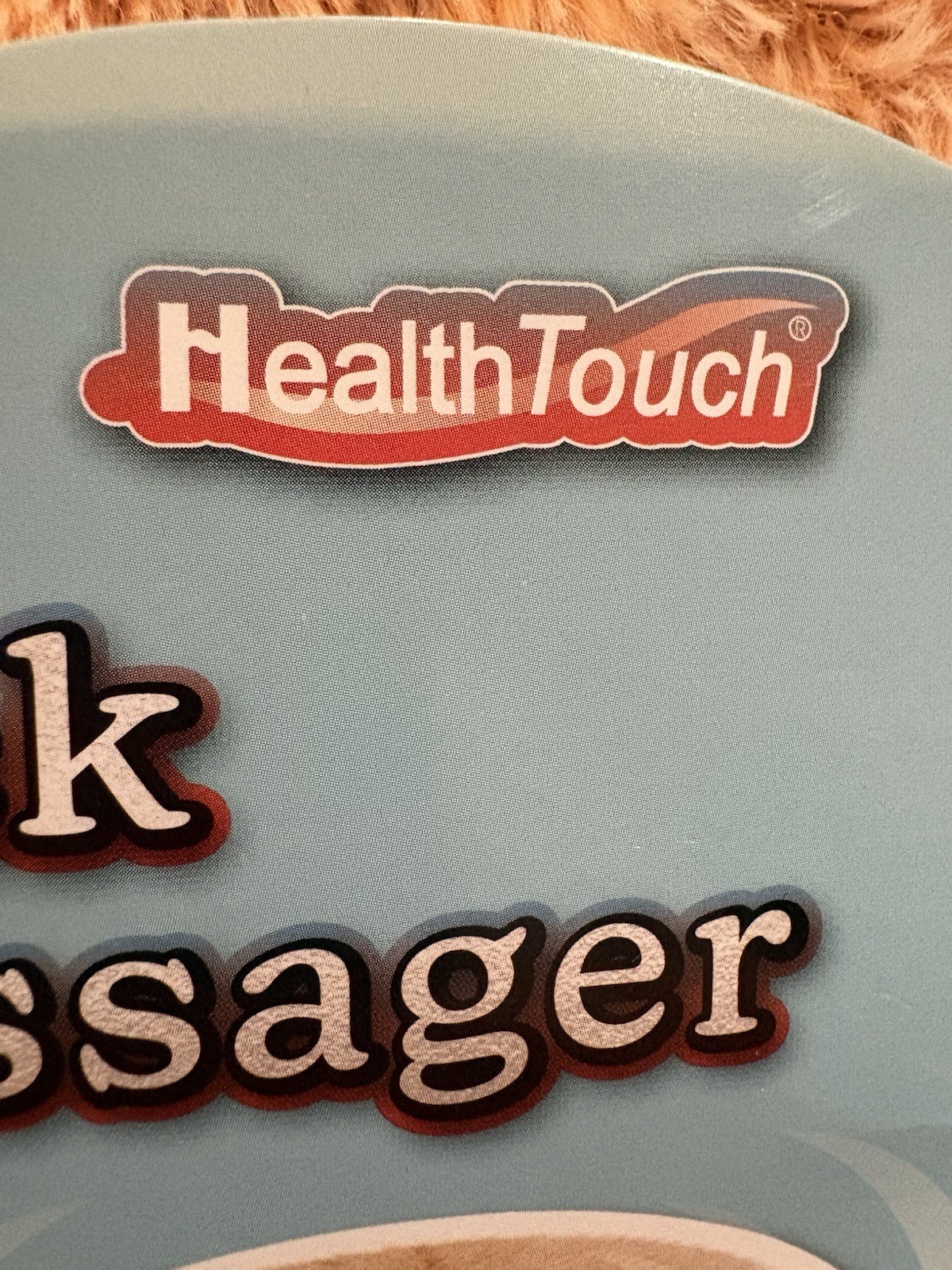 Neck Massager Dog Beige Vibration Battery Powered HealthTouch Plush