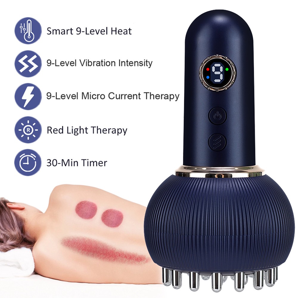 Electric Lymphatic Drainage Machine Microcurrent Meridian Body Massage Brush