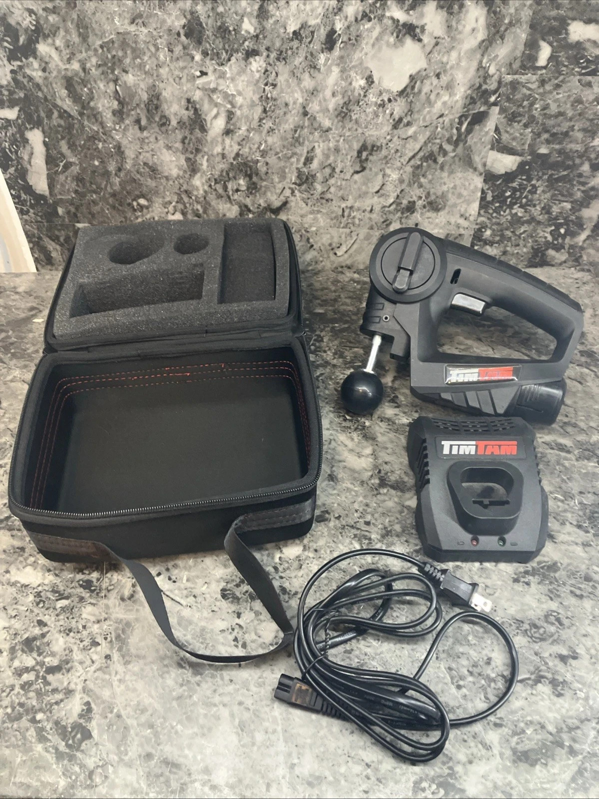 Tim Tam Gray Power Massager Deep Tissue Cordless W/Charger