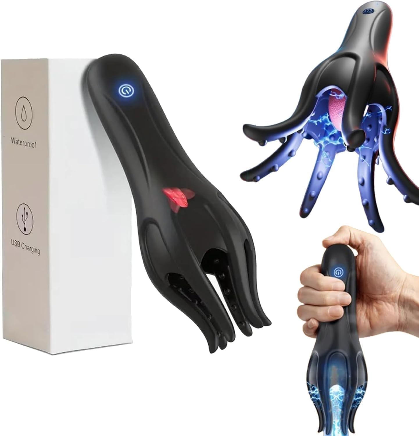 Wave Therapy PRO Elite: Waterproof USB-C Hand Massager for Deep-Tissue Relief