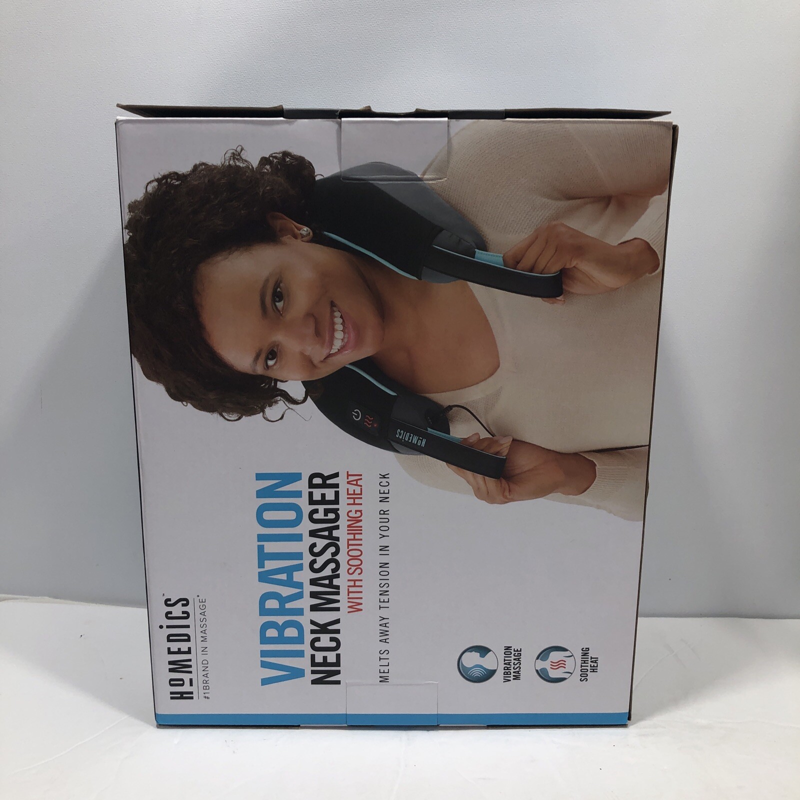 Homedics Vibration Neck Massager with Soothing Heat, Model: NMSQ-216HB-2 – NEW