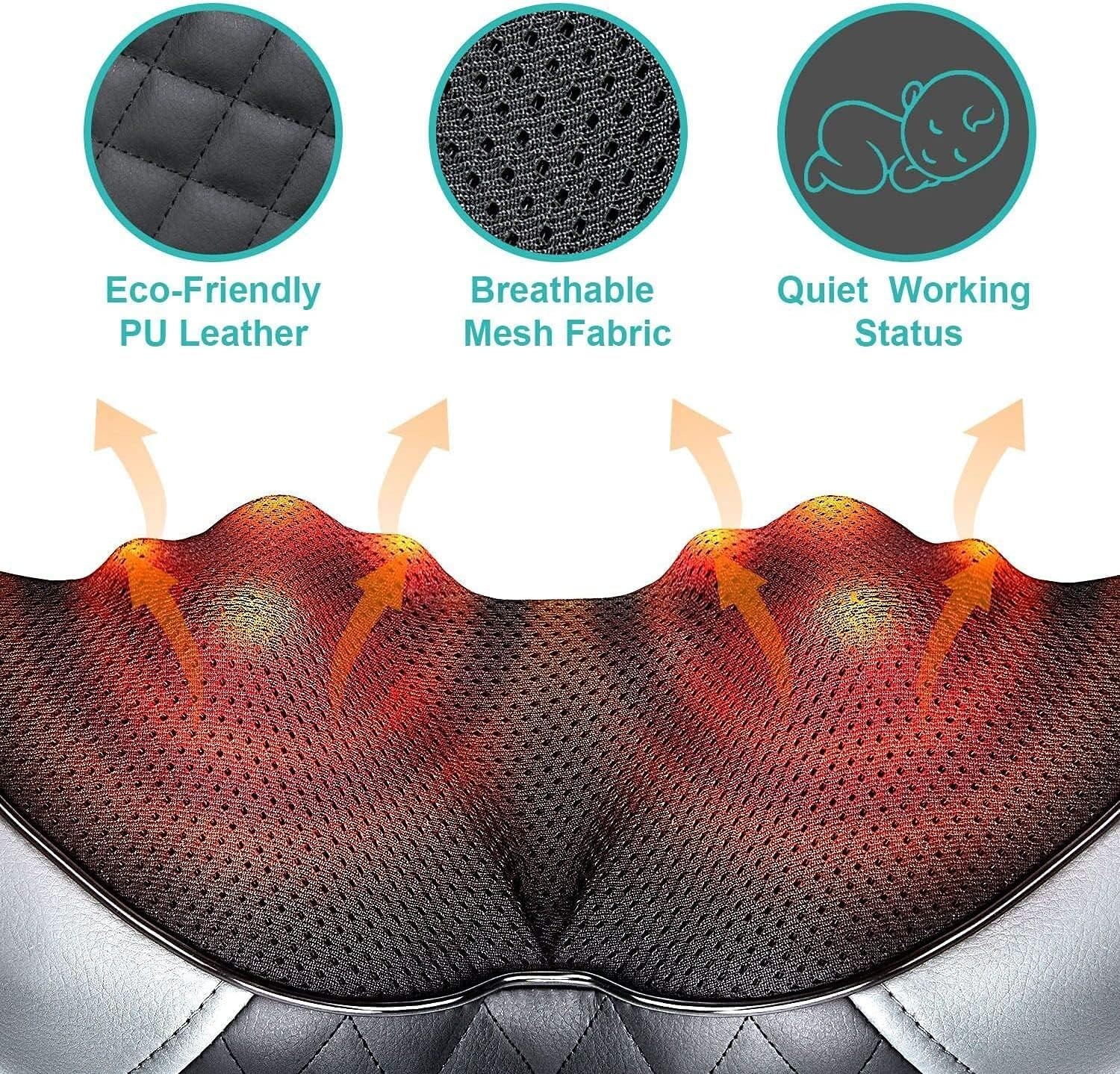 Medcursor Neck Massager Portable Electric Shiatsu Back Massage Device with H…