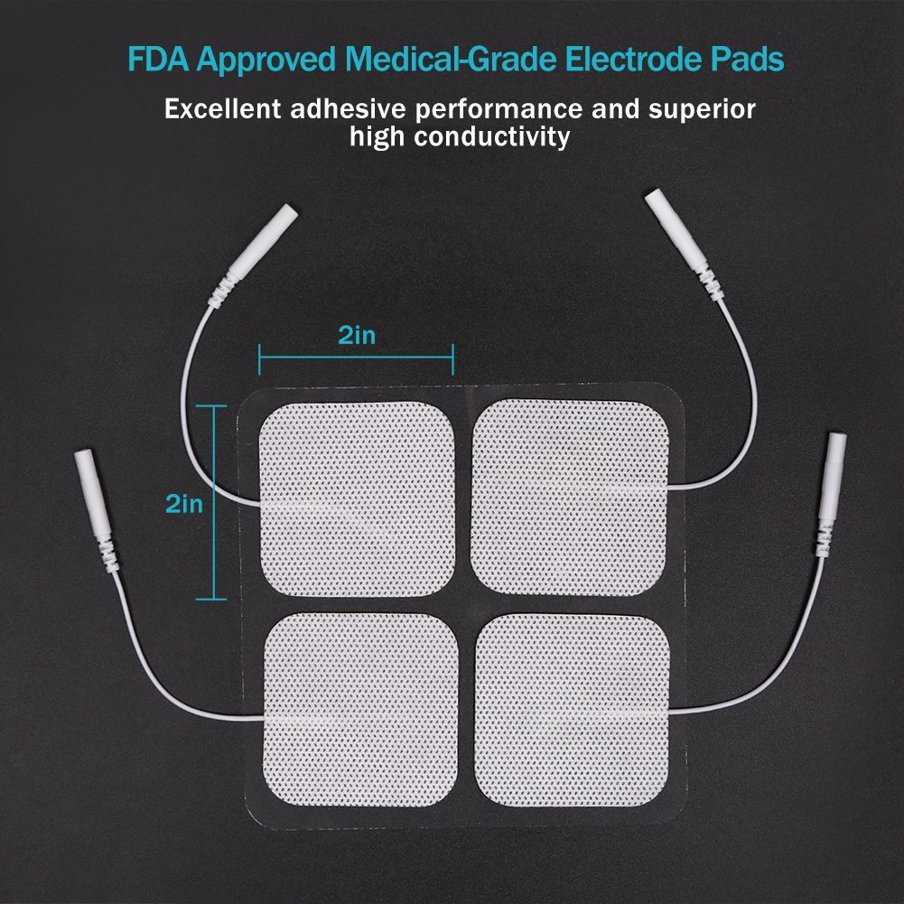 40PCS Replacement Electrode Pads for Massagers Units 2×2» FDA Approved USA