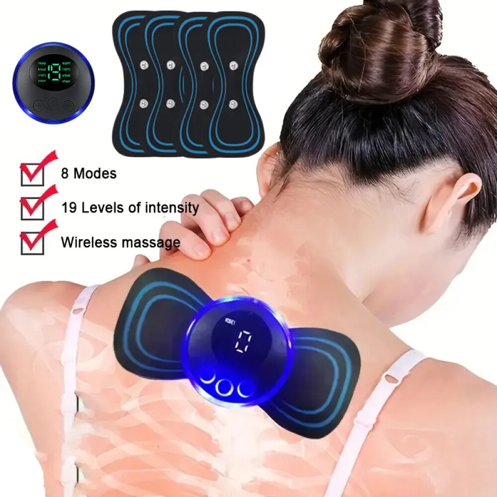 5Pcs New Portable Mini Electric Neck Back Massager Whole Body Massage Stimulator
