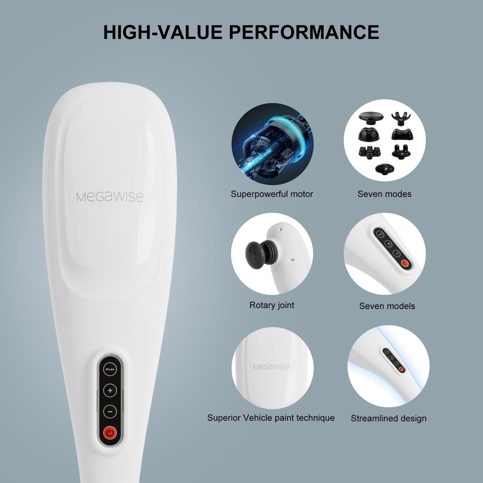 Handheld Back Massager | Deep Tissue Percussion Relief for Back, Neck, Should…