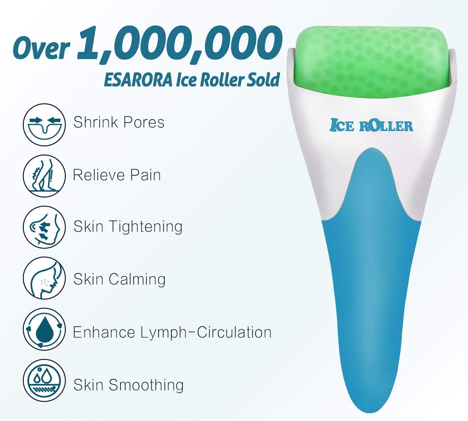 Ice Roller for Face & Eye, Puffiness, Migraine, Pain Relief and Minor Injury,…