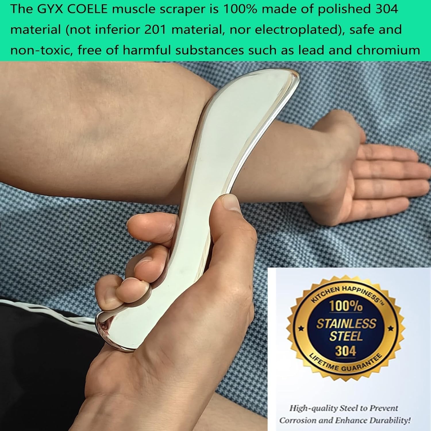 Stainless Steel Muscle Scraper Gua Sha Scraping Massage Tool, IASTM Tools, Great