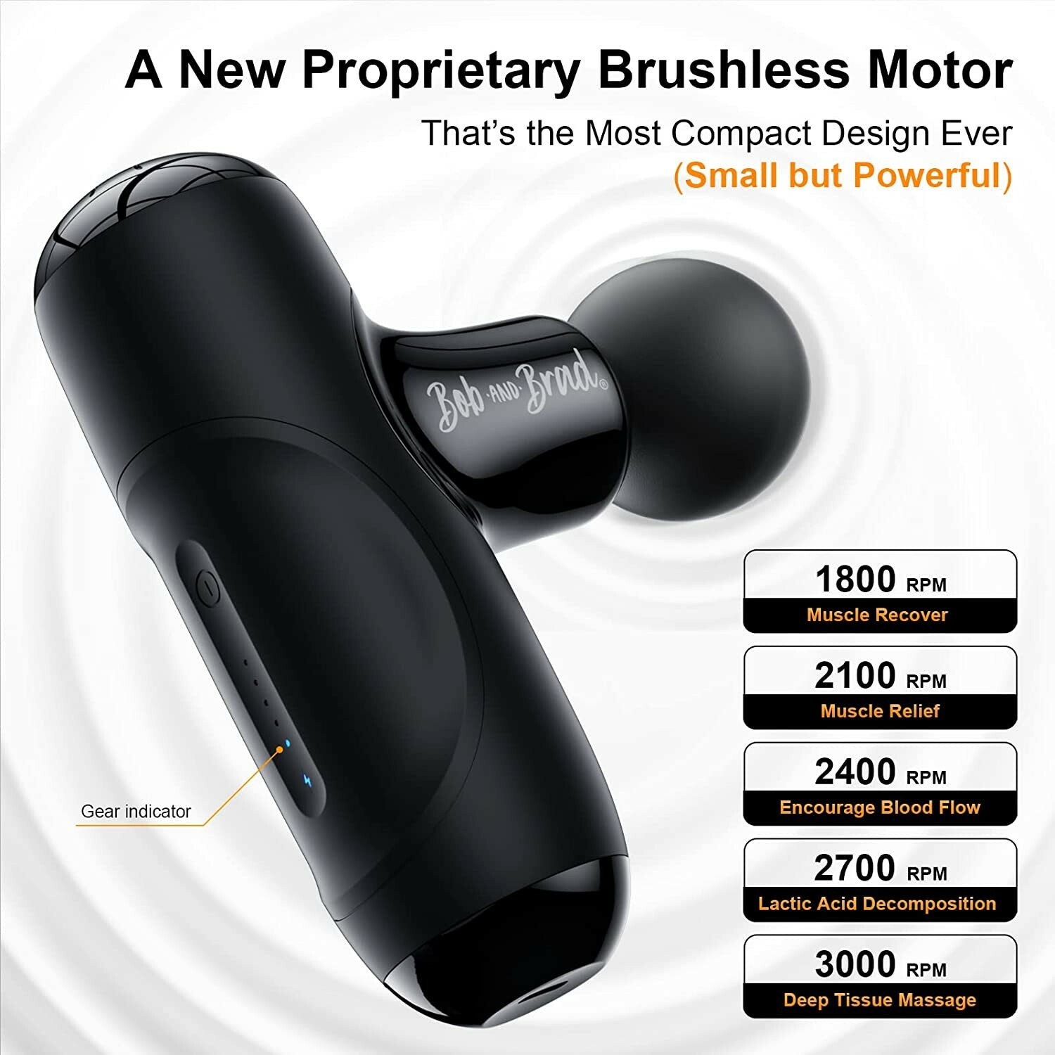 BOB AND BRAD Q2 Mini Massage Gun, Pocket-Sized Deep Tissue Body Massager Gun