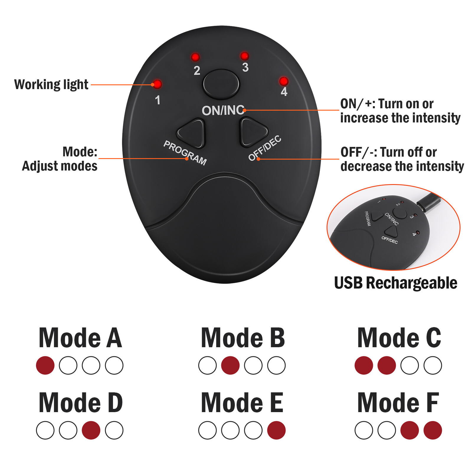 6 Modes Hip Trainer Electric Muscle Stimulator EMS Massage Machine ABS Butt Lift