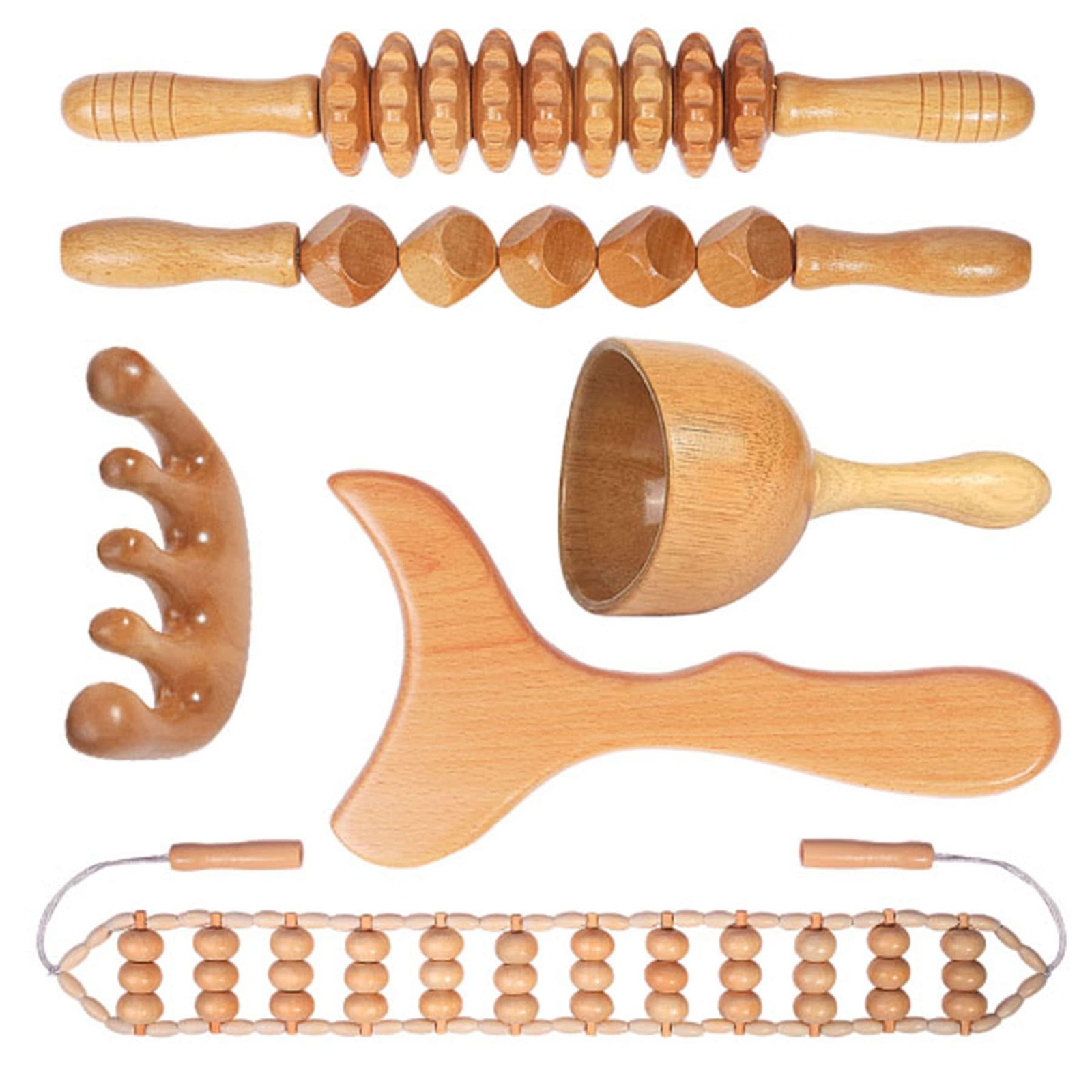 Wood Therapy Massage Tools Maderoterapia Kit Body Sculpting Tools for Lymphat…