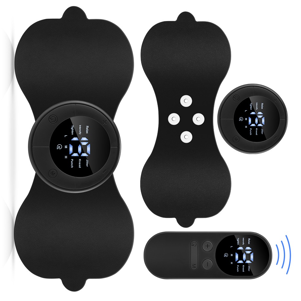 EMS Mini Electric Heating Neck Back Cervical Massage Patch Stimulator w/Remote