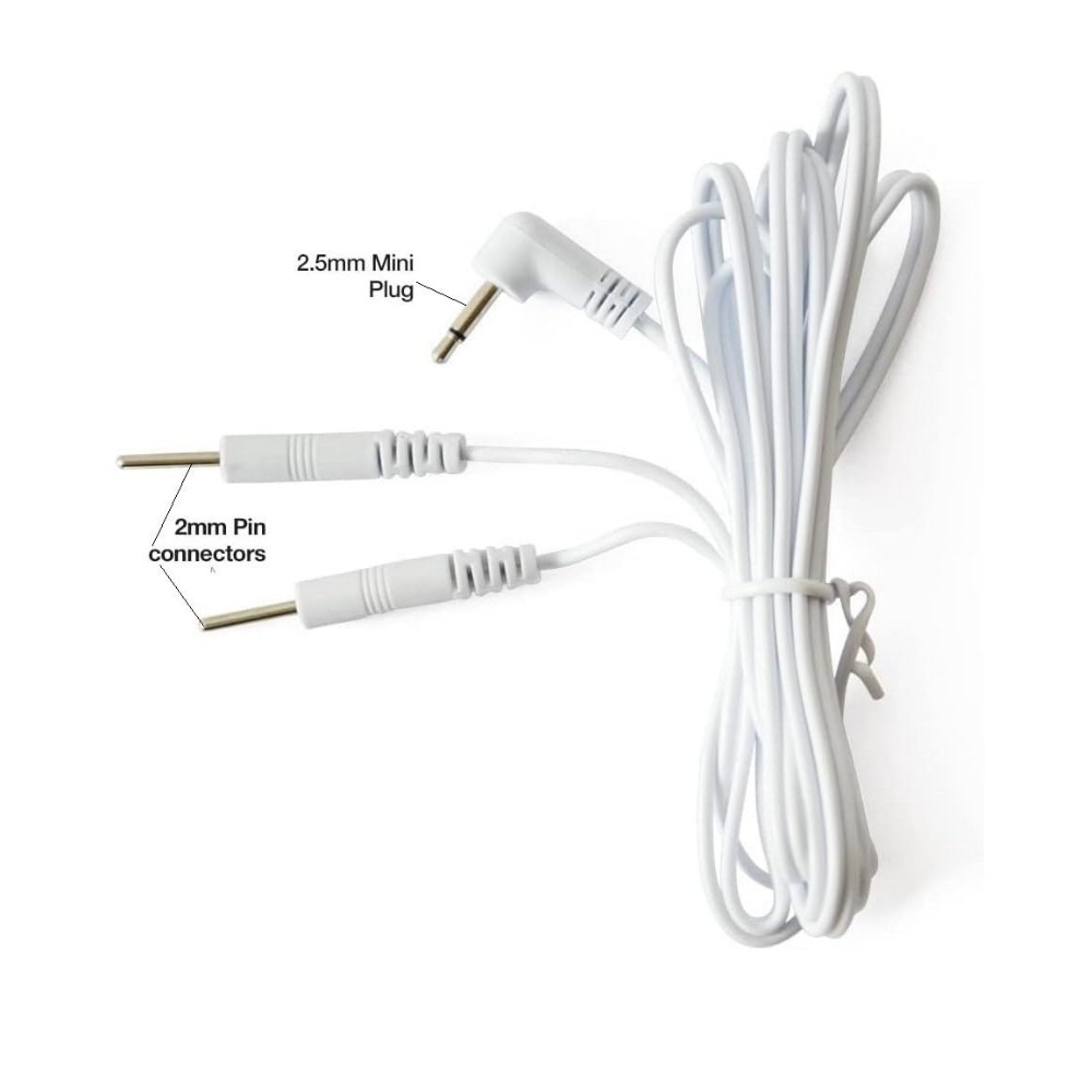 US TENS Lead Wires – Two 2.5mm Pin Connectors – Quantity: 4 new