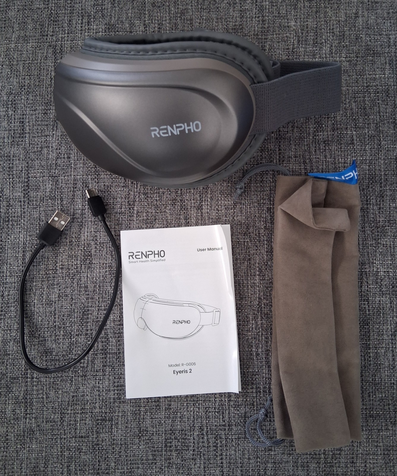 RENPHO Eyeris 2 Eye Massager R-G006 Heat Bluetooth Speakers Rechargeable Type-C