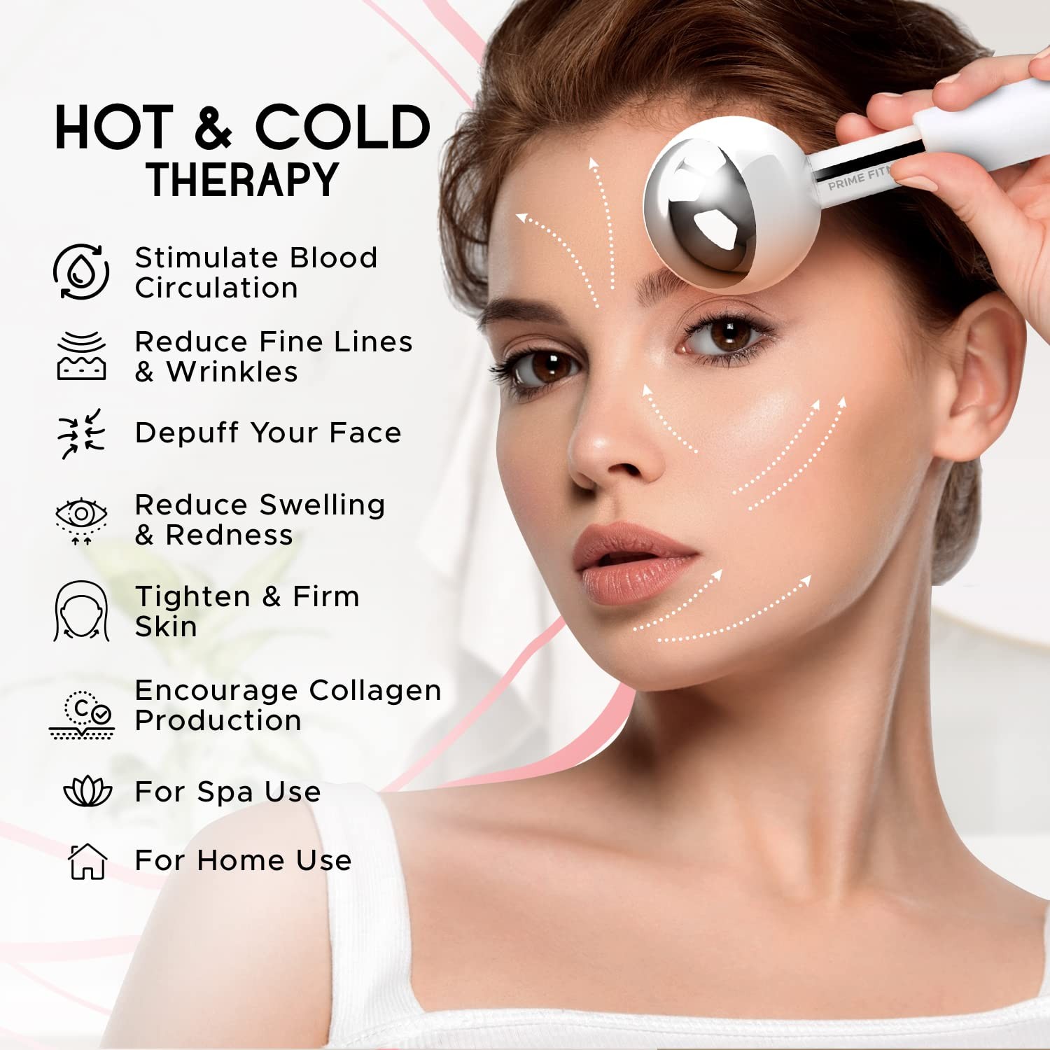 Ice Globes for Facials | Unbreakable Steel Cooling Roller | Cryo Sticks for Face