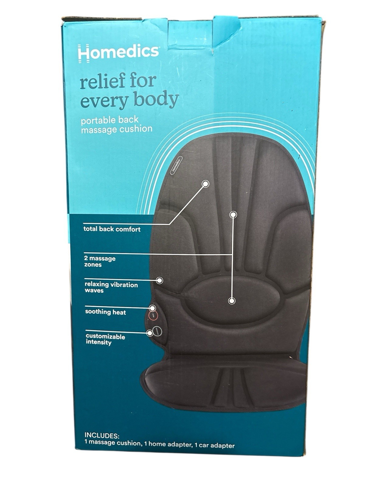 HoMedics VC-110H-BK Portable Travel Massage Cushion