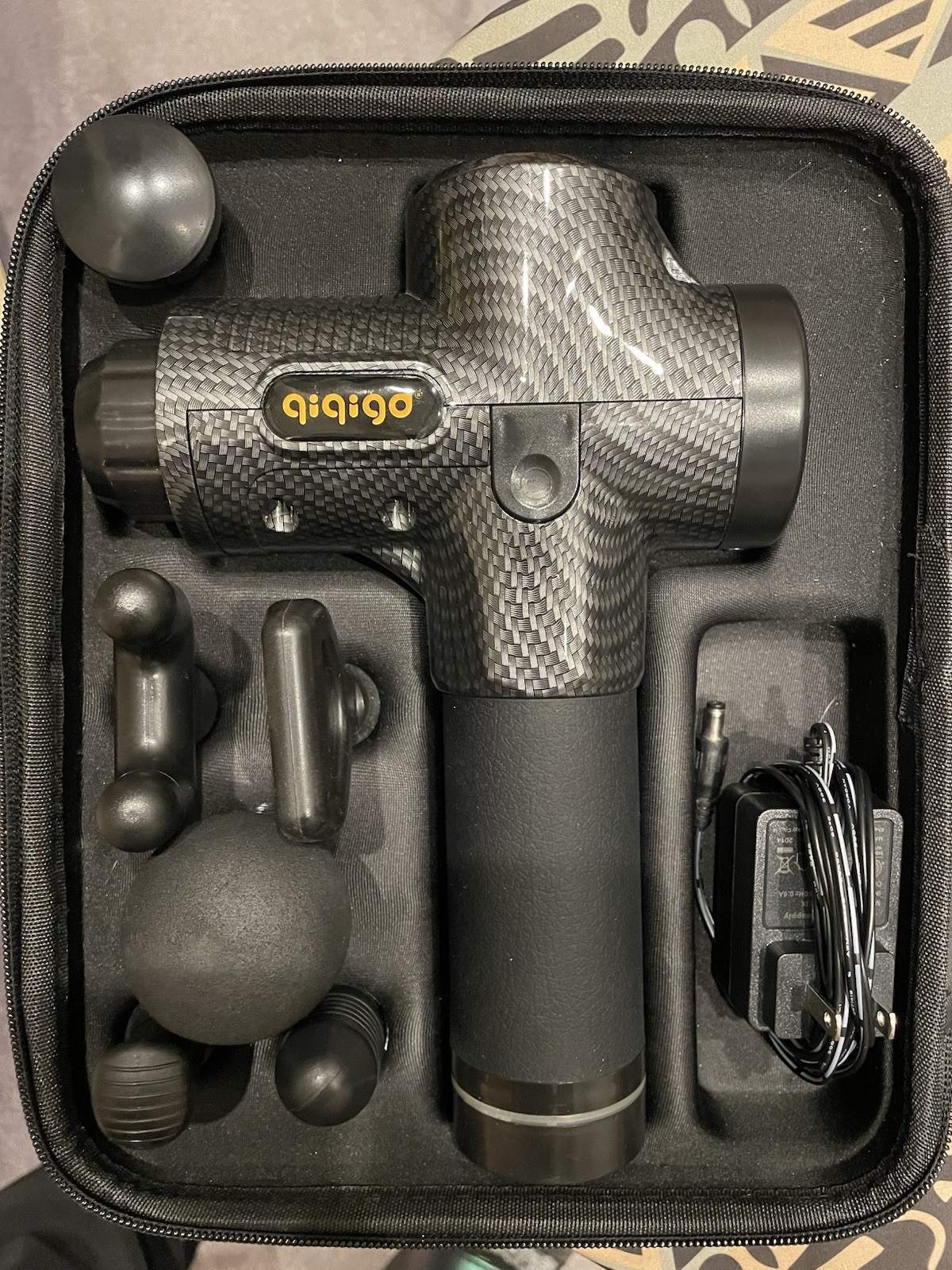 Percussion Massage Gun Cordless Handheld 6 Heads Full Body w/ case