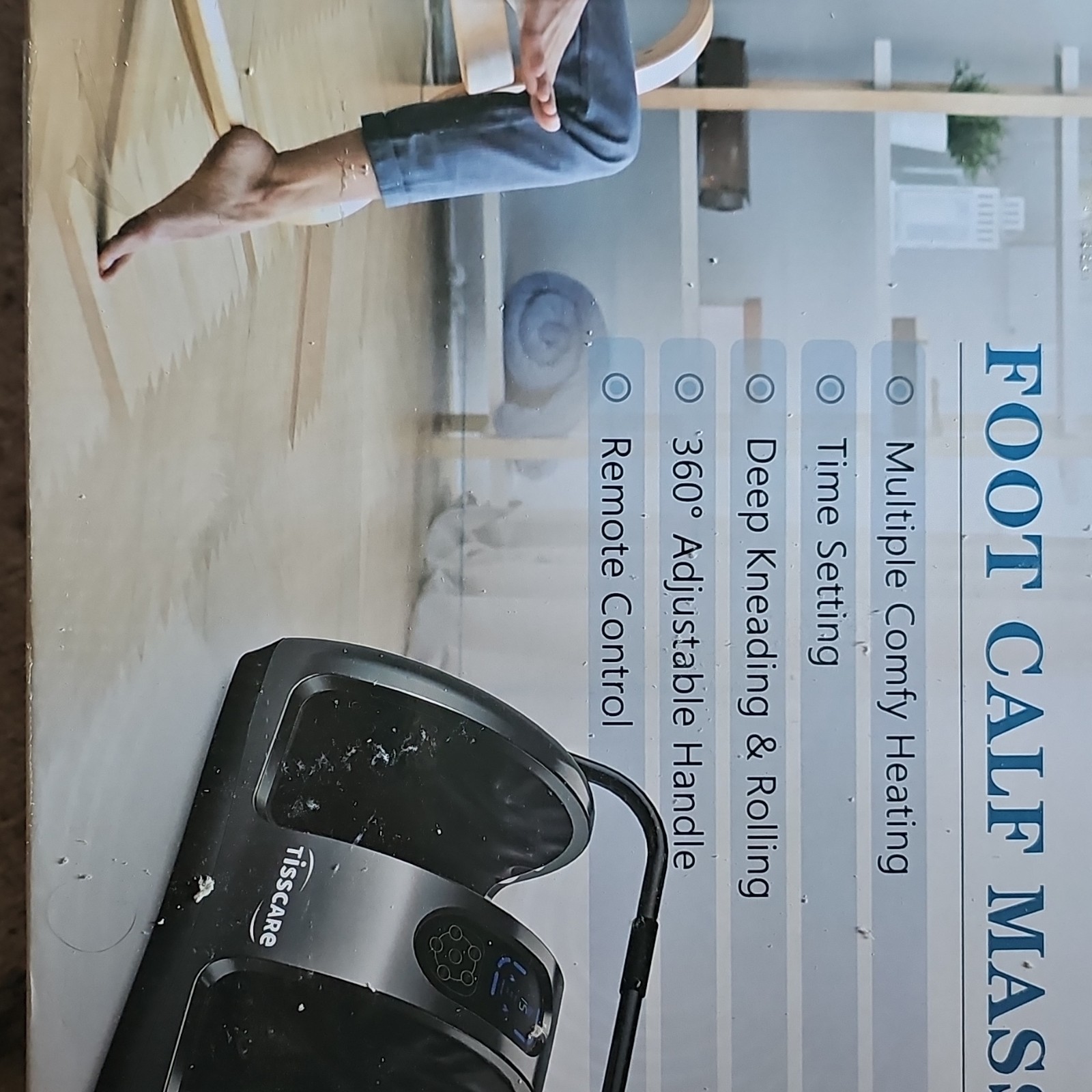 Black Foot Massager Kneading w/ Remote Control, Timer, Adjustable, 110V
