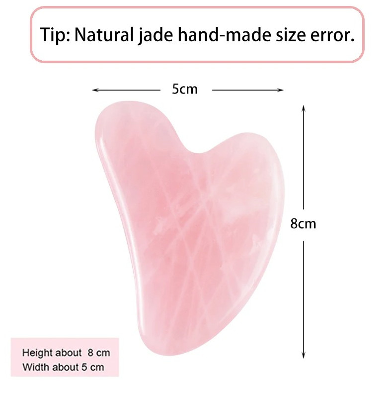 1pc Natural Stone Jade Gua Sha Facial Massage Skin Care Beauty Tool – NEW